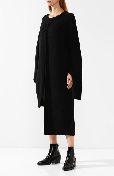 Платье YOHJI YAMAMOTO черного цвета по цене 54750 руб., арт. YJ-K87-547, фото 3 Платье YOHJI YAMAMOTO, арт. YJ-K87-547, фото 3