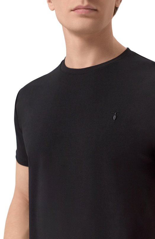 Хлопковая футболка Trussardi G0228000123N Чёрный  G0228000123N Фото 5