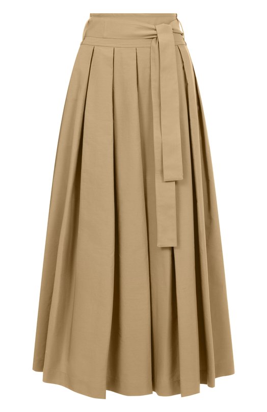 Хлопковая юбка Weekend Max Mara AGIATE Бежевый AGIATE