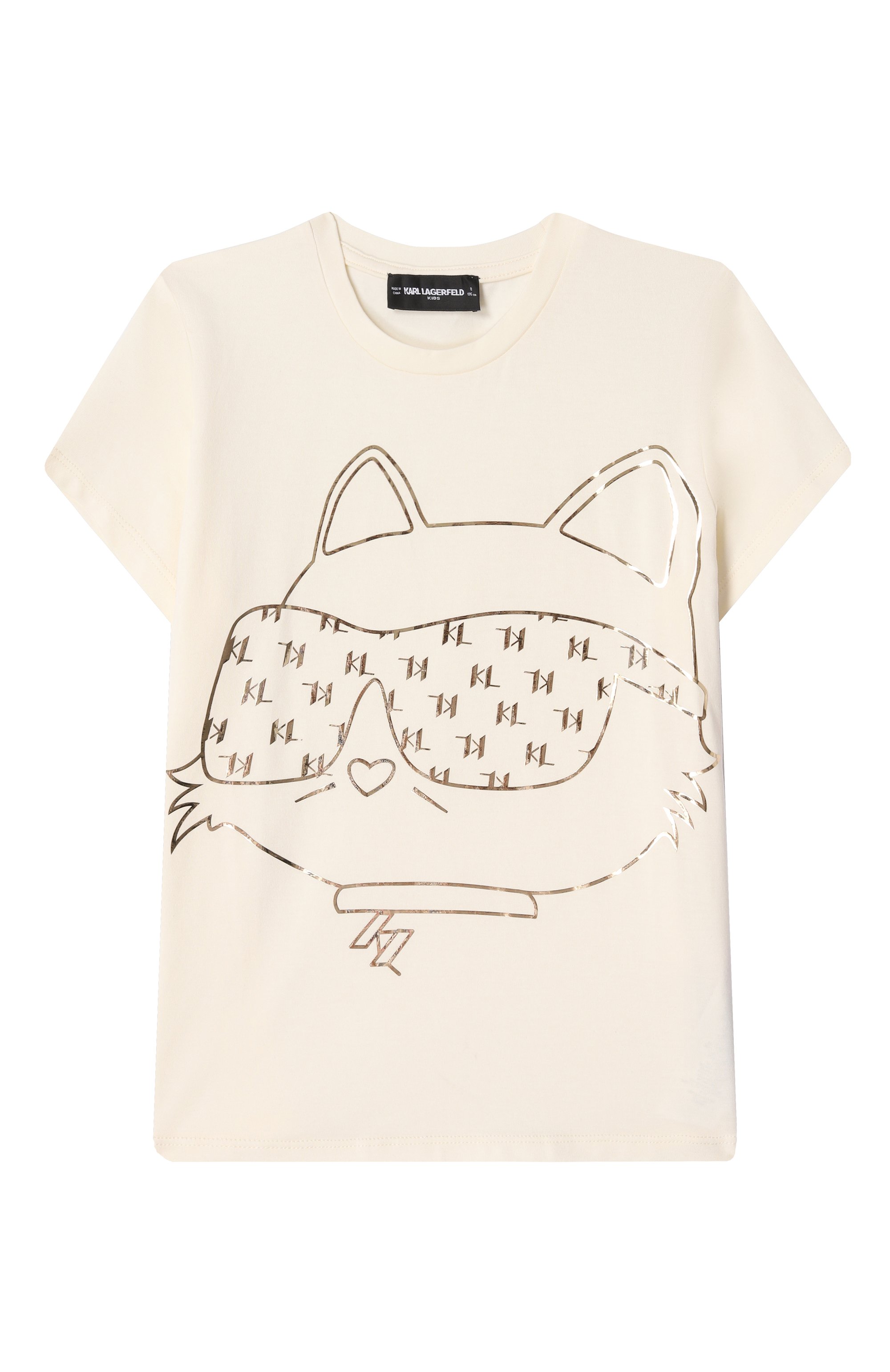 Хлопковая футболка KARL LAGERFELD KIDS, арт. Z30447, фото 1