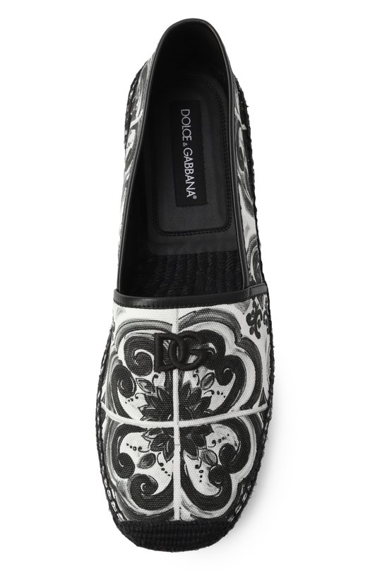 Текстильные эспадрильи Dolce & Gabbana A50730/AD506 Чёрно-белый  A50730/AD506 Фото 6