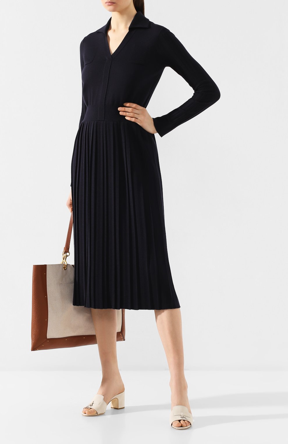 Платье из смеси кашемира и шелка LORO PIANA, арт. FAI6766, фото 2