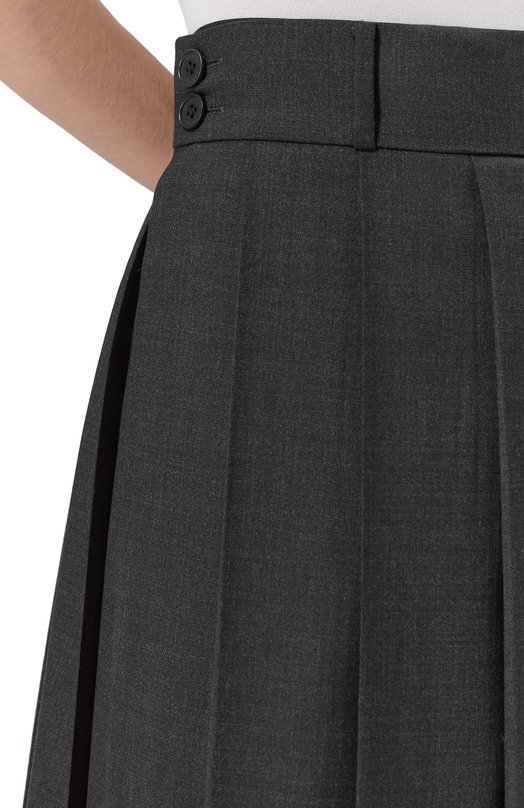 Шерстяная юбка Dice Kayek FW25J411 MCL ANTHRACITE Серый  FW25J411 MCL ANTHRACITE Фото 5