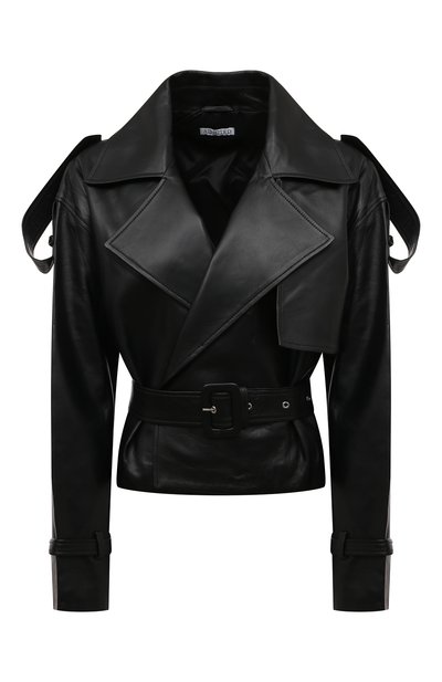 Кожаная куртка ADDICTED, арт. CROPPED TRENCH style 6.BLACK, фото 1