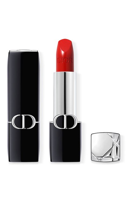 Помада для губ с сатиновым финишем rouge dior, оттенок 080 красная улыбка (3,5g) DIOR  цвета, арт. C035500080 | Фото 1 (Региональные ограничения белый список (Axapta Mercury): Не проставлено; Нос: Не проставлено; Финишное покрытие: Сатиновый)