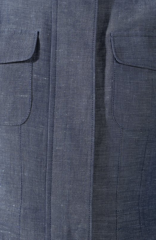 Жакет из смеси льна и хлопка Loro Piana FAI5977 Синий  FAI5977 Фото 5