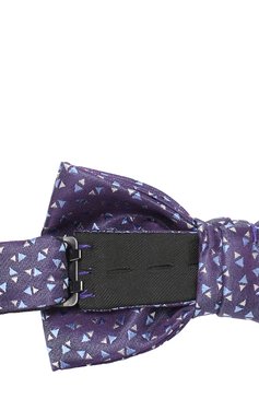 Мужской шелковый галстук-бабочка с узором LANVIN фиолетового цвета, арт. 3152/B0W TIE | Фото 3 (Материал: Текстиль, Шелк; Статус проверки: Проверена категория, Проверено; Материал сплава: Проставлено, Проверено; Нос: Не проставлено)