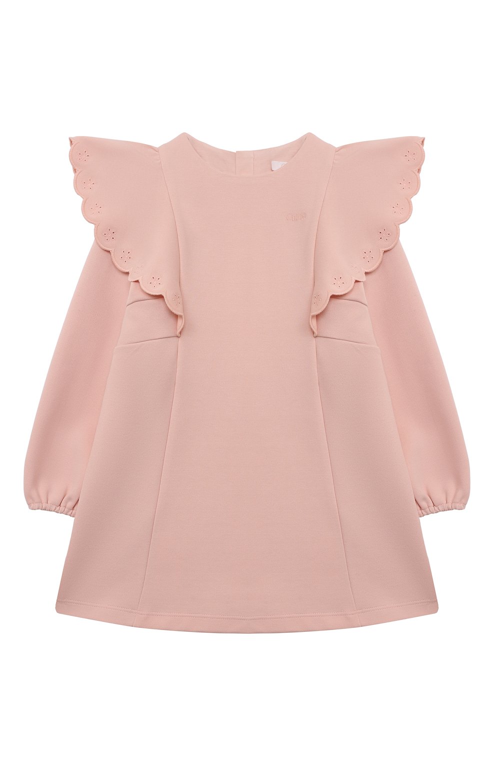 Платье из хлопка и вискозы CHLOÉ светло-розового цвета по цене 24350 руб., арт. C20365, фото 1 Платье из хлопка и вискозы CHLOÉ, арт. C20365, фото 1