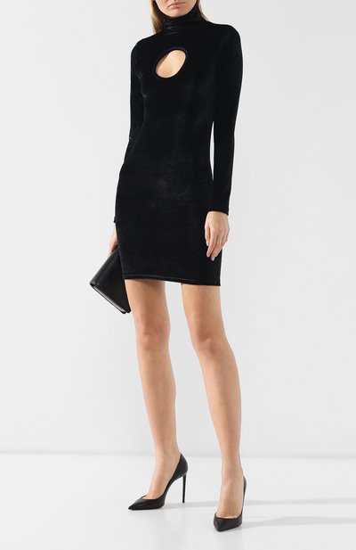Бархатное платье VETEMENTS черного цвета по цене 64150 руб., арт. WSS195057, фото 2 Бархатное платье VETEMENTS, арт. WSS195057, фото 2