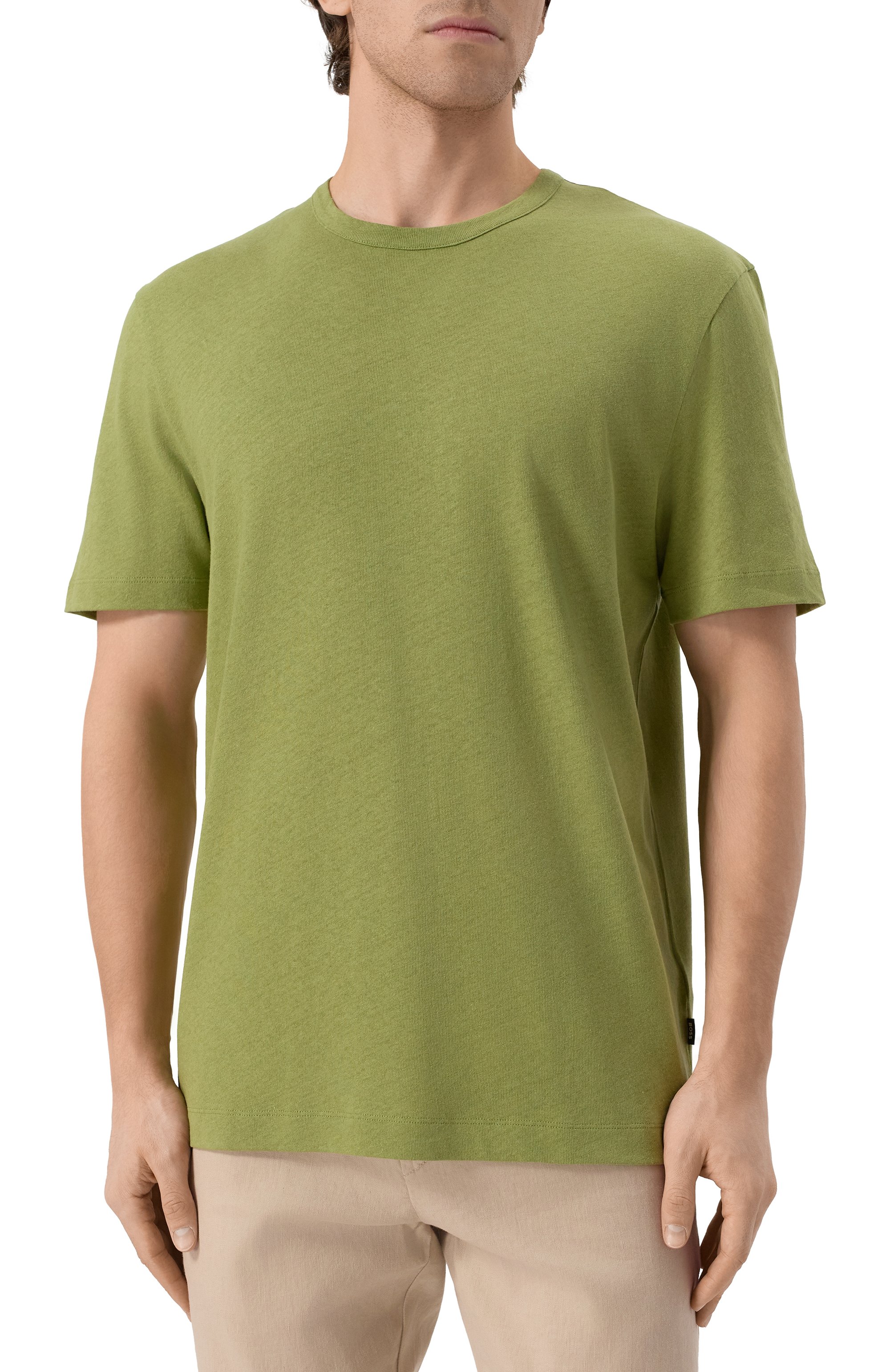 Футболка из хлопка и льна BOSS, арт. 50537498, фото 3