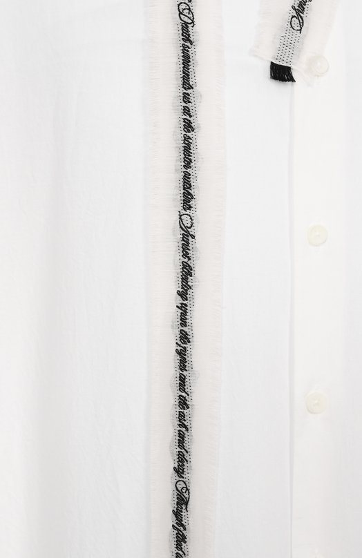 Хлопковая рубашка Ann Demeulemeester B0012776/FA026 Белый  B0012776/FA026 Фото 6