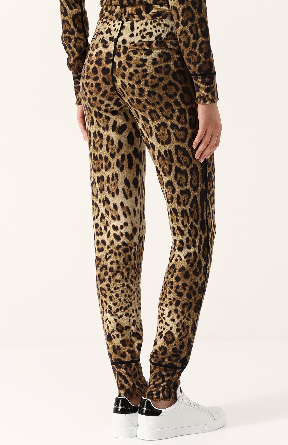 Кашемировые джоггеры с леопардовым принтом DOLCE & GABBANA, арт. 0102/FRP04K/F86B5, фото 4