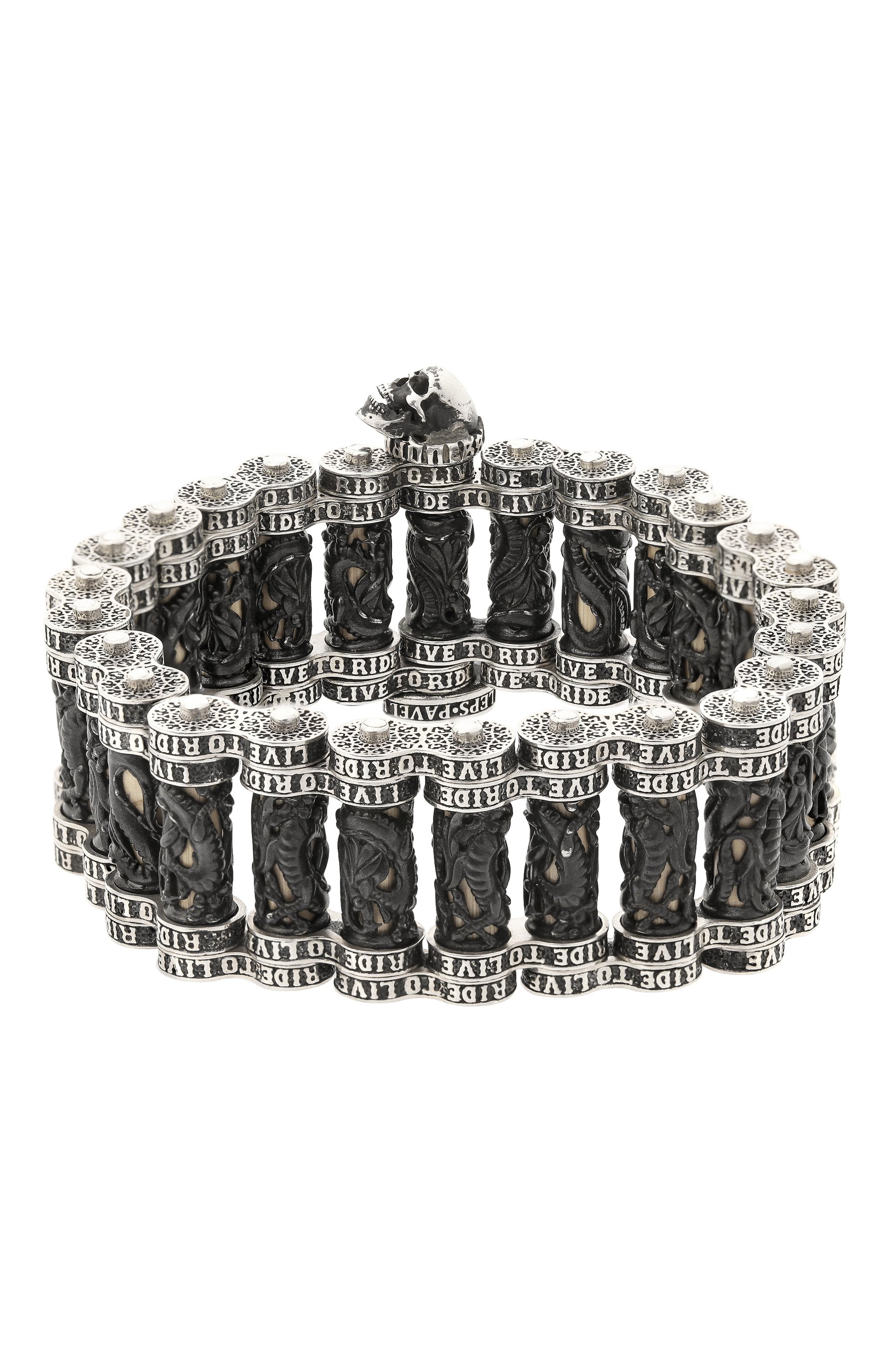 Браслет ездить, чтобы жить GL JEWELRY черного цвета по цене 207020 руб., арт. PB420, фото 1 Браслет ездить, чтобы жить GL JEWELRY, арт. PB420, фото 1