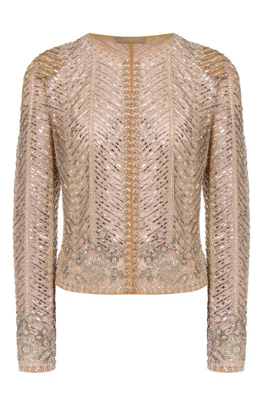 Жакет с отделкой бисером Elie Saab J0199NF25/BE043 Бежевый J0199NF25/BE043