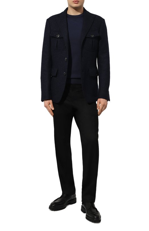 Шерстяной пиджак Nuti and Co Синий, фото 2