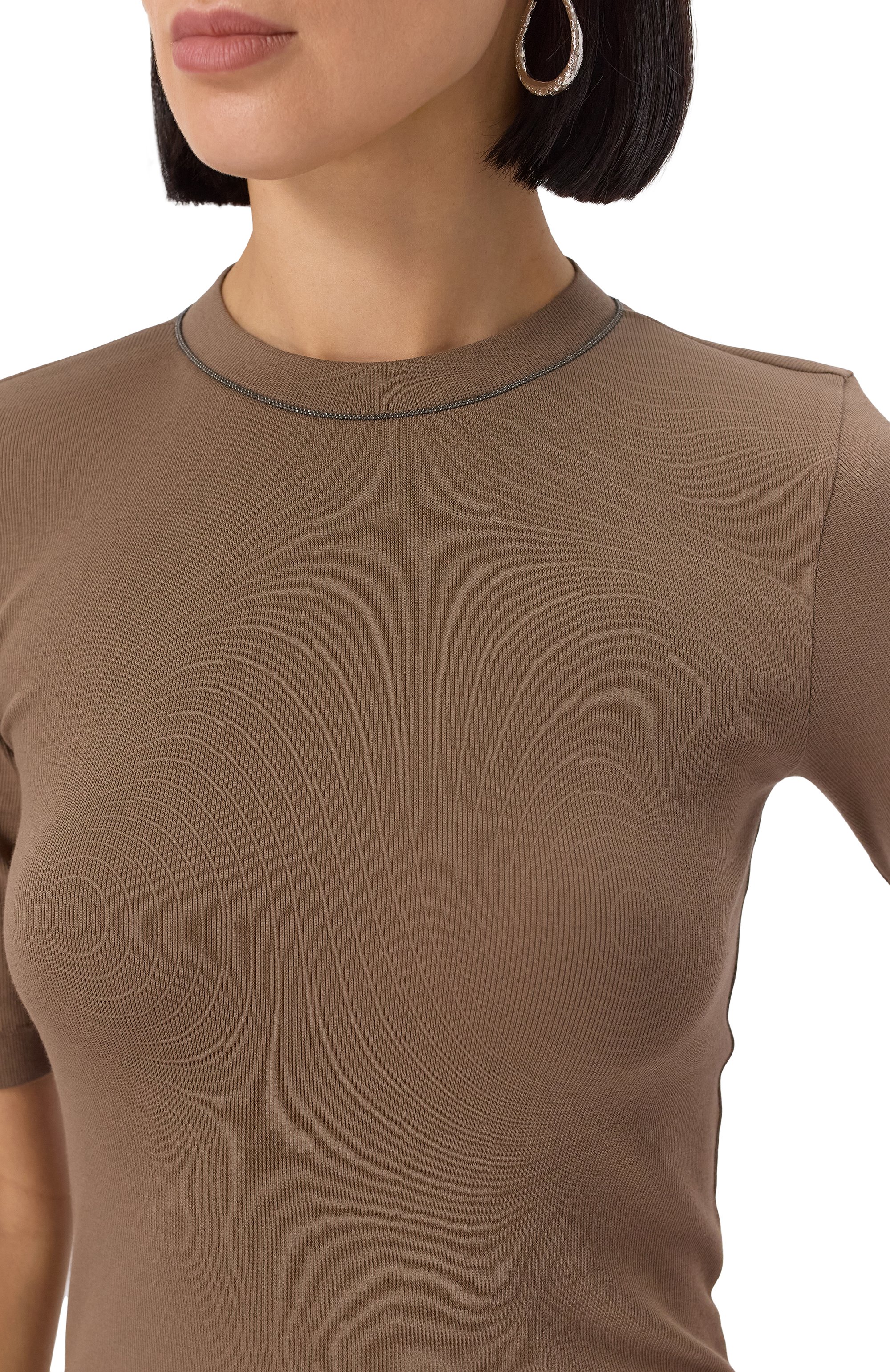 Хлопковая футболка BRUNELLO CUCINELLI, арт. MPTC8BJ310, фото 5