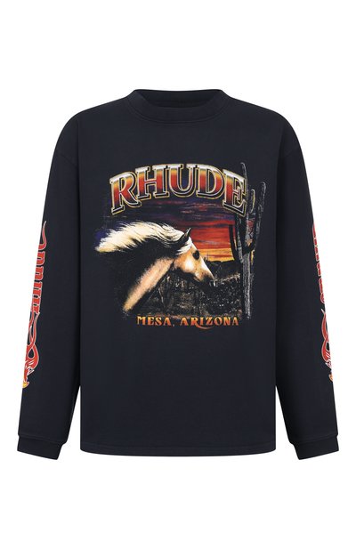 Мужская хлопковый лонгслив RHUDE, арт. RHFW25TT08012