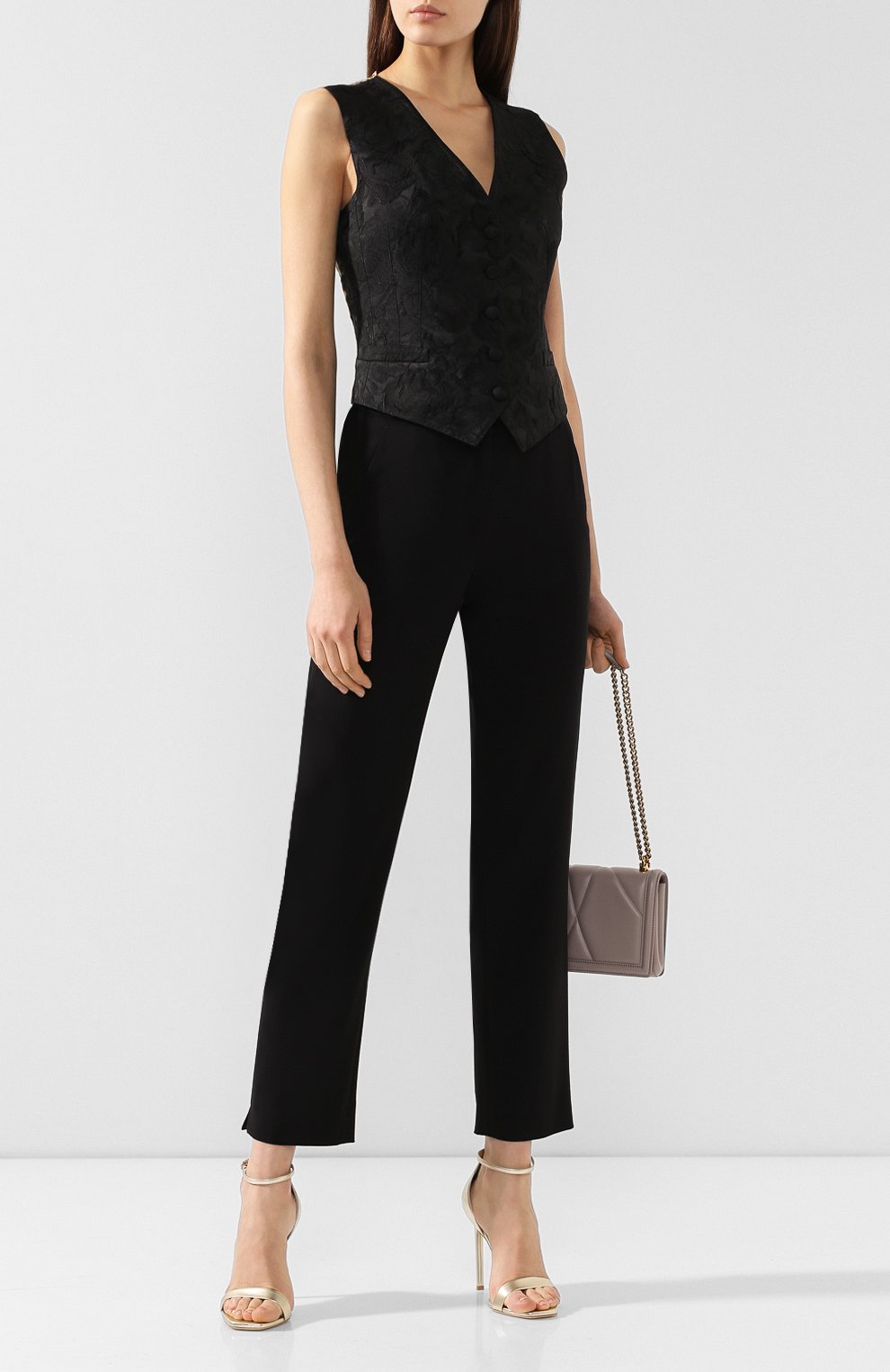 Жилет DOLCE & GABBANA черного цвета по цене 93550 руб., арт. F79H5T/FJRDJ, фото 2 Жилет DOLCE & GABBANA, арт. F79H5T/FJRDJ, фото 2