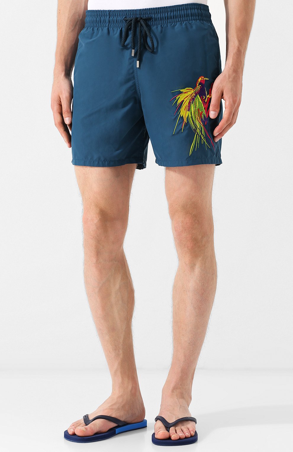Плавки-шорты с вышивкой VILEBREQUIN синего цвета по цене 25050 руб., арт. MOT/8050H, фото 3 Плавки-шорты с вышивкой VILEBREQUIN, арт. MOT/8050H, фото 3