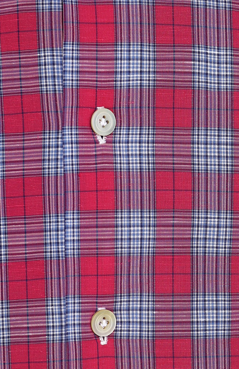 Хлопковая рубашка в клетку KITON, арт. UCMH0624810000, фото 5