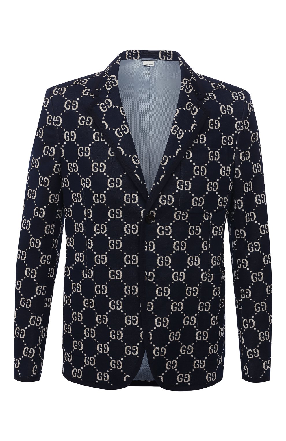 Однобортный хлопковый пиджак с принтом GUCCI, арт. 521889/Z372F, фото 1