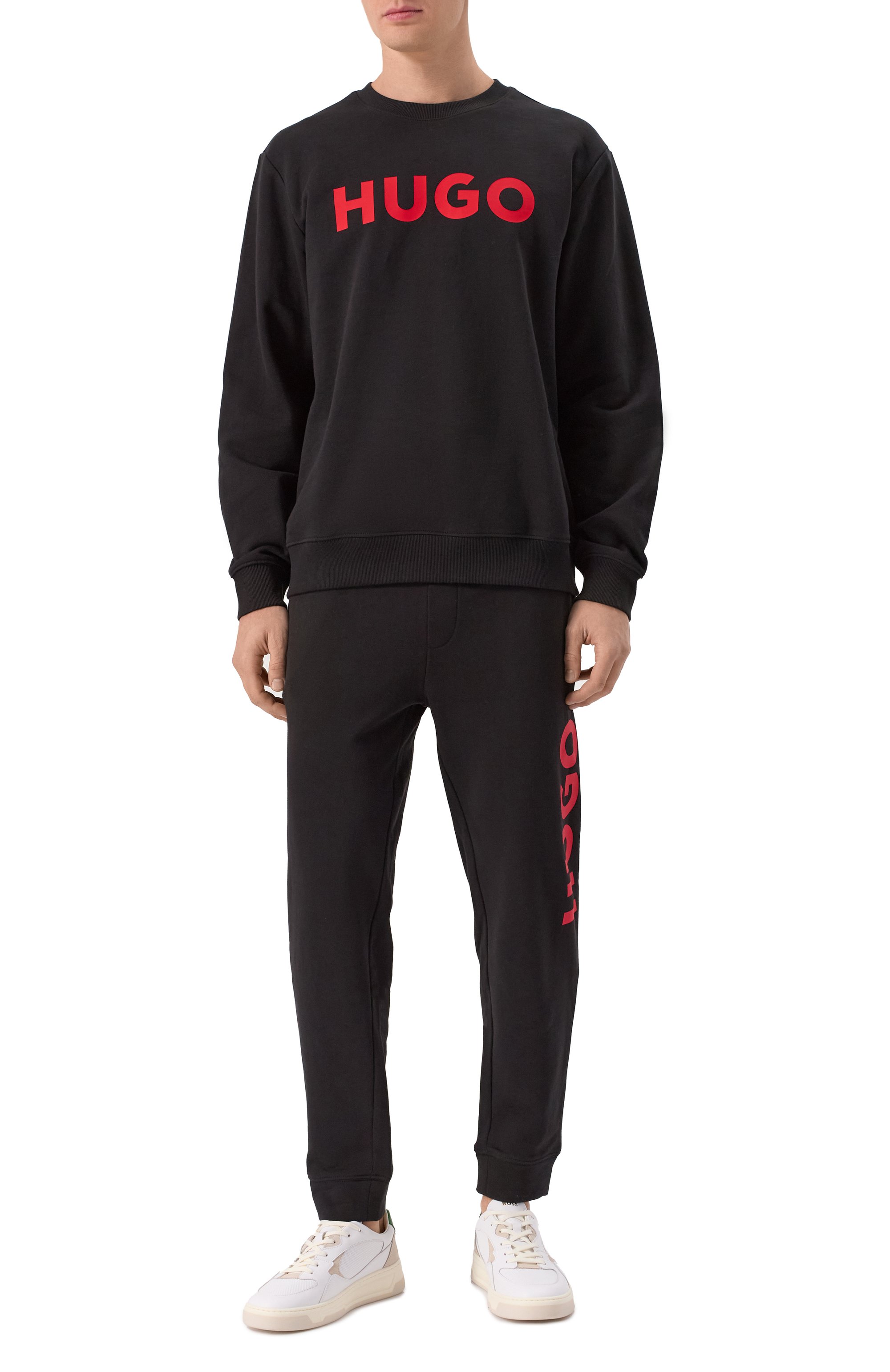 Хлопковый свитшот HUGO черного цвета по цене 12500 руб., арт. 50477328, фото 2 Хлопковый свитшот HUGO, арт. 50477328, фото 2