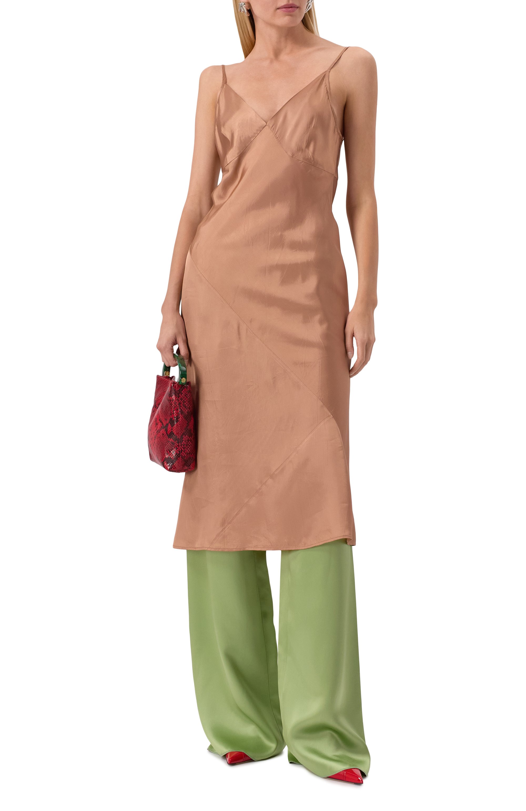 Атласное платье DRIES VAN NOTEN, арт. 251-011000-1427, фото 2