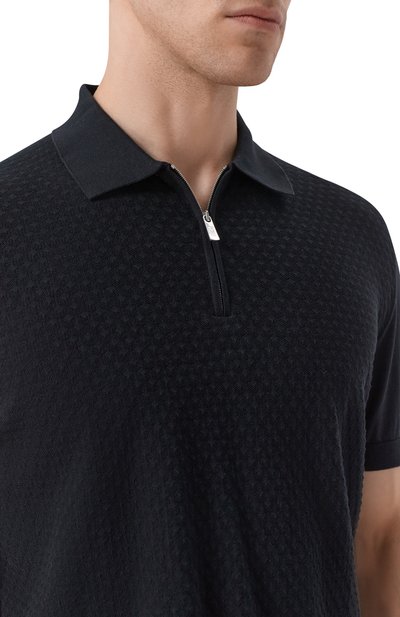 Хлопковое поло FEDELI, арт. MU0D5853/GIZA LIGHT DUSTY, фото 5