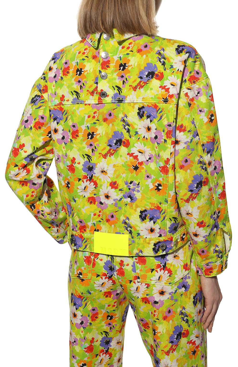 Джинсовая куртка MSGM салатового цвета по цене 53800 руб., арт. 3242MDH150 227482, фото 4 Джинсовая куртка MSGM, арт. 3242MDH150 227482, фото 4