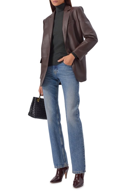 Кожаные ботильоны Amelia Gianvito Rossi G72945.85RIC.NUISAND_NUIB0UR Бордовый  G72945.85RIC.NUISAND_NUIB0UR Фото 3