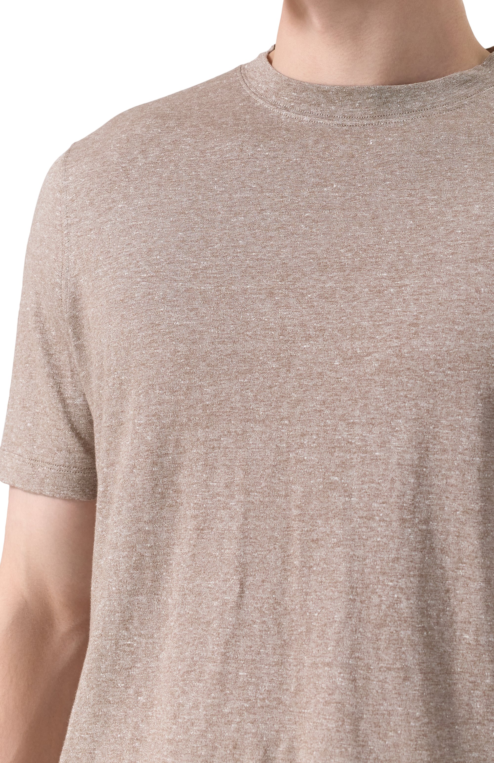 Футболка изо льна и хлопка BRUNELLO CUCINELLI, арт. MW8351308, фото 5