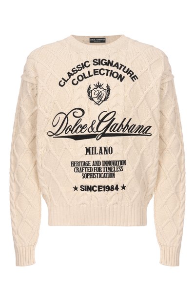 Мужской хлопковый свитер DOLCE & GABBANA, арт. GXX37Z/JGMFL