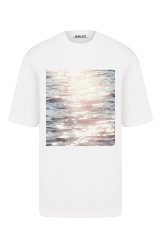 Хлопковая футболка Jil Sander J03GC0157/J20362 Белый J03GC0157/J20362