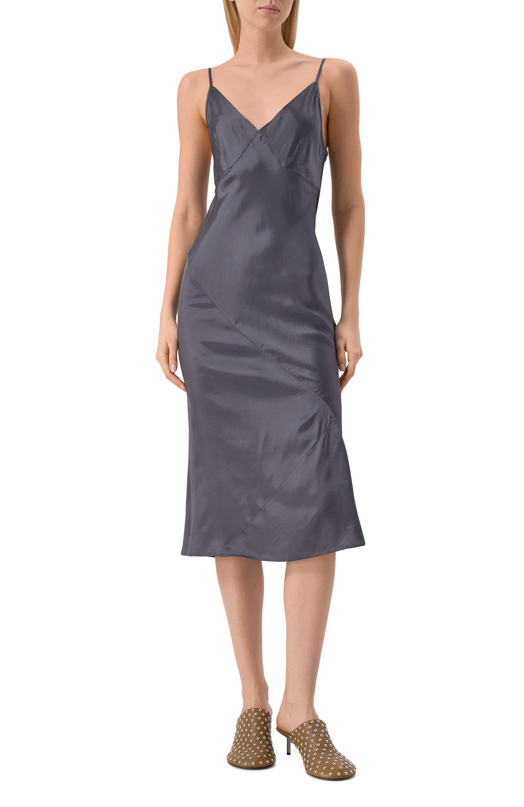 Атласное платье DRIES VAN NOTEN, арт. 251-011000-1427, фото 3