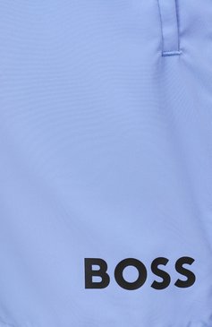 Мужские плавки-шорты BOSS голубого цвета, арт. 50515191 | Фото 4 (Нос: Не проставлено; Мужское Кросс-КТ: плавки-шорты; Принт: Без принта; Материал внешний: Синтетический материал)
