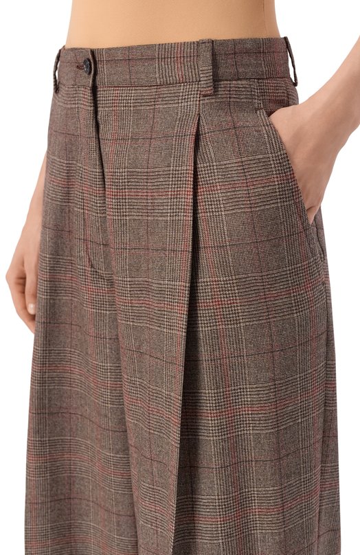 Шерстяные брюки Kiton D60101K0571G01 Коричневый  D60101K0571G01 Фото 5