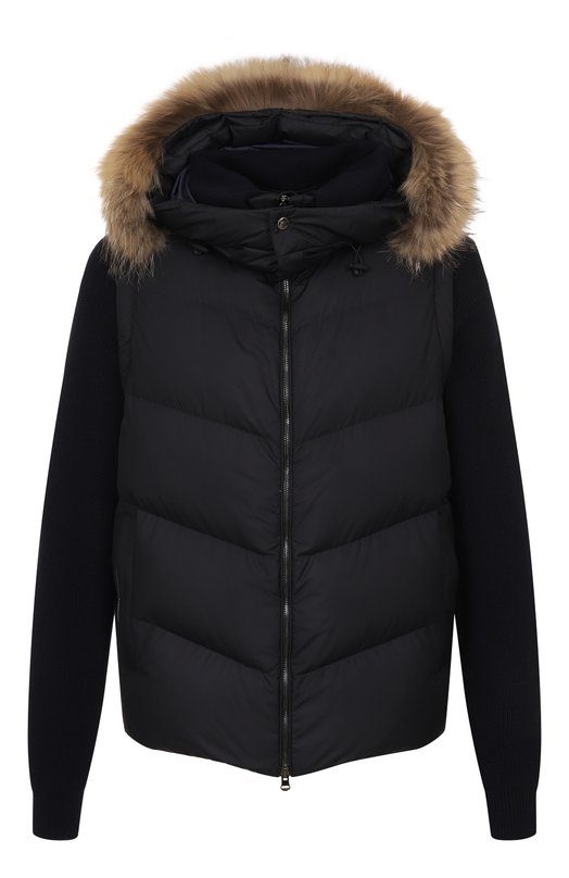 

Комбинированная куртка Kiton, Синий