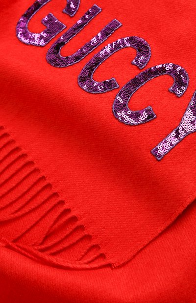 Шарф из смеси шелка и кашемира с отделкой пайетками GUCCI, арт. 502362/3G334, фото 2