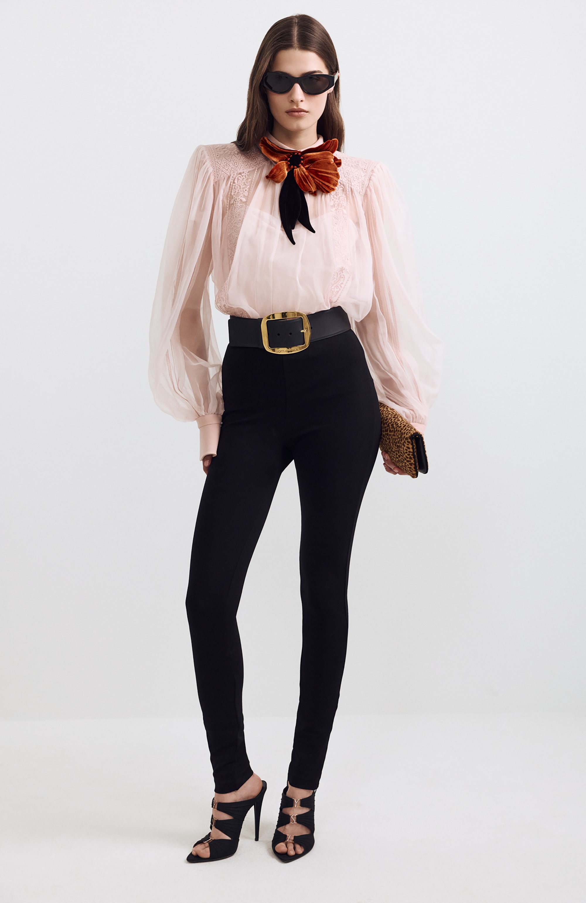 Текстильные мюли emilie 110 SAINT LAURENT, арт. 859545/AAF4G, фото 7
