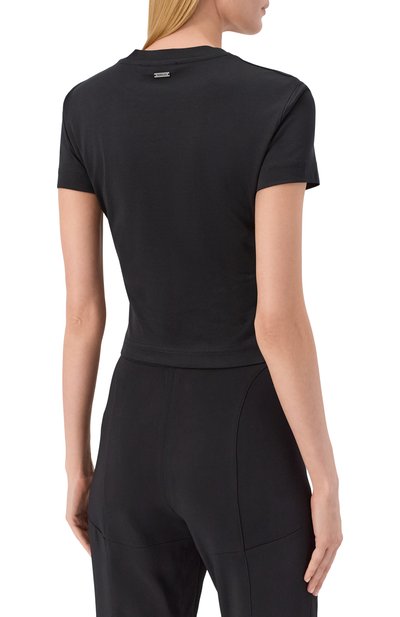 Хлопковая футболка MUGLER черного цвета по цене 33750 руб., арт. 25F3TS01086016, фото 4 Хлопковая футболка MUGLER, арт. 25F3TS01086016, фото 4