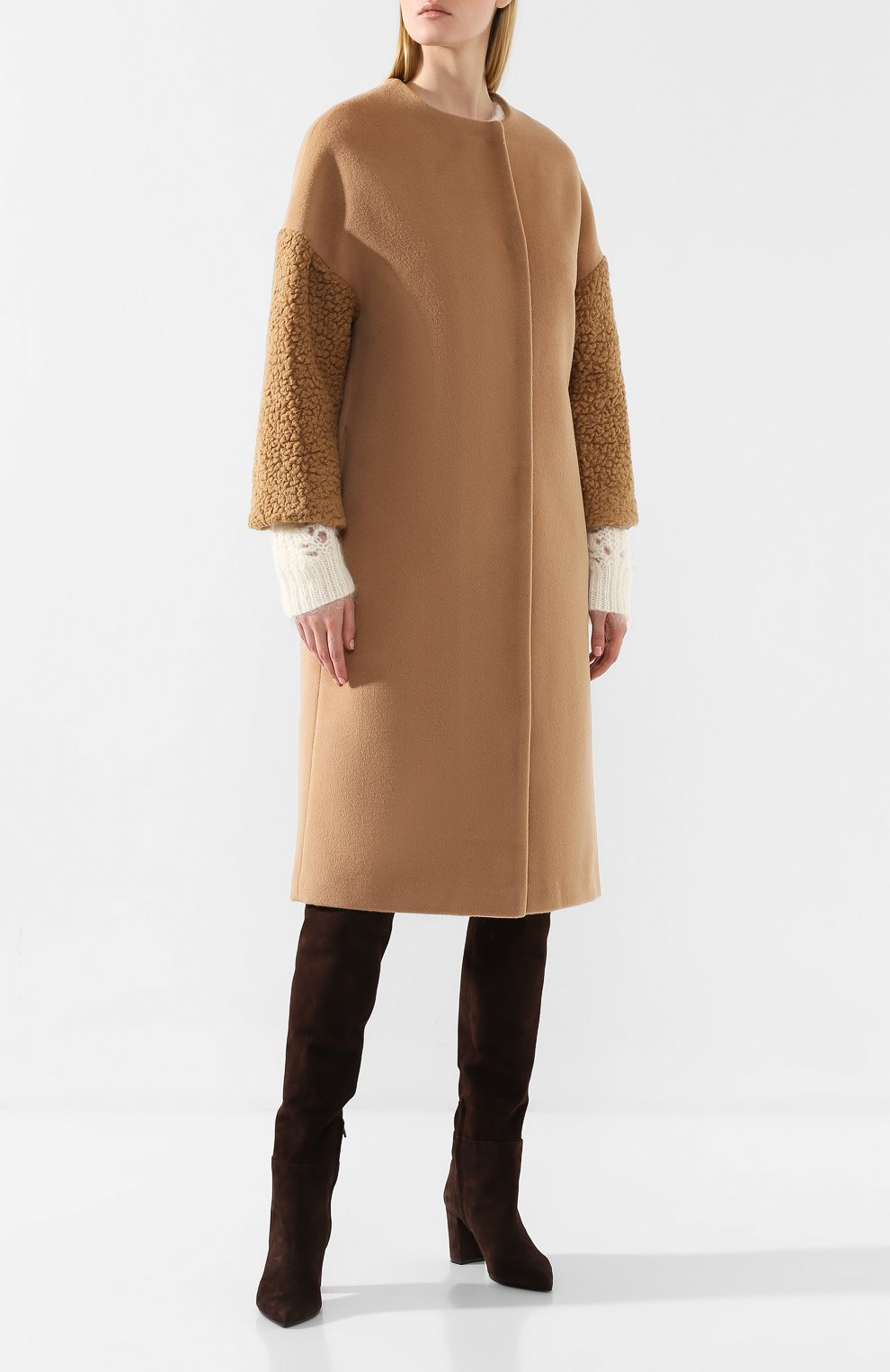 Шерстяное пальто AVA ADORE бежевого цвета по цене 75300 руб., арт. ATHENS/71 AA FW19, фото 2 Шерстяное пальто AVA ADORE, арт. ATHENS/71 AA FW19, фото 2