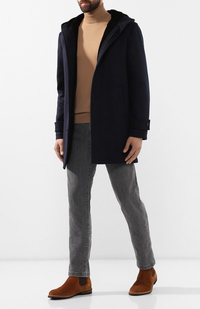 Замшевые челси BRUNELLO CUCINELLI коричневого цвета по цене 99500 руб., арт. MZUVELF853, фото 2 Замшевые челси BRUNELLO CUCINELLI, арт. MZUVELF853, фото 2