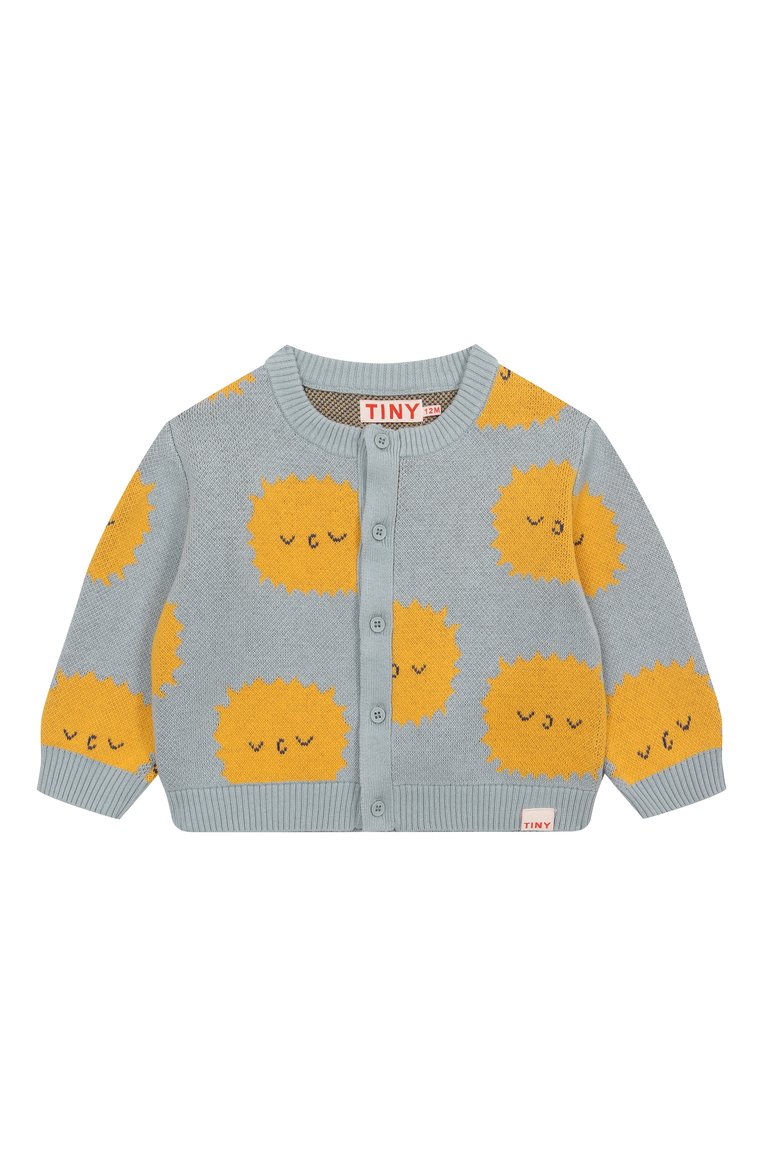 Детский хлопковый кардиган TINYCOTTONS голубого цвета, арт. SS25-316 | Фото 1 (Нос: Не проставлено; Кросс-КТ НВ: Кардиганы; Материал внешний: Хлопок; Ростовка одежда: 3 мес | 62 см, 18 мес | 86 см, 9 мес | 74 см, 6 мес | 68 см, 12 мес | 80 см, 24 мес | 92 см)