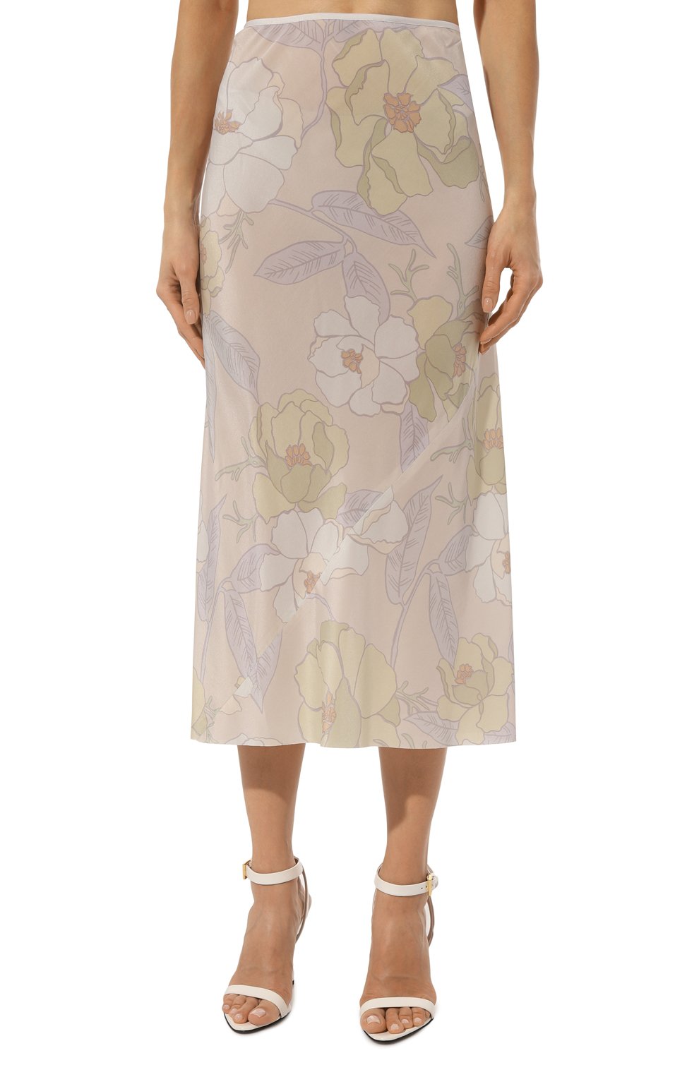 Шелковая юбка DRIES VAN NOTEN кремового цвета по цене 59950 руб., арт. 242-010802-9068, фото 3 Шелковая юбка DRIES VAN NOTEN, арт. 242-010802-9068, фото 3
