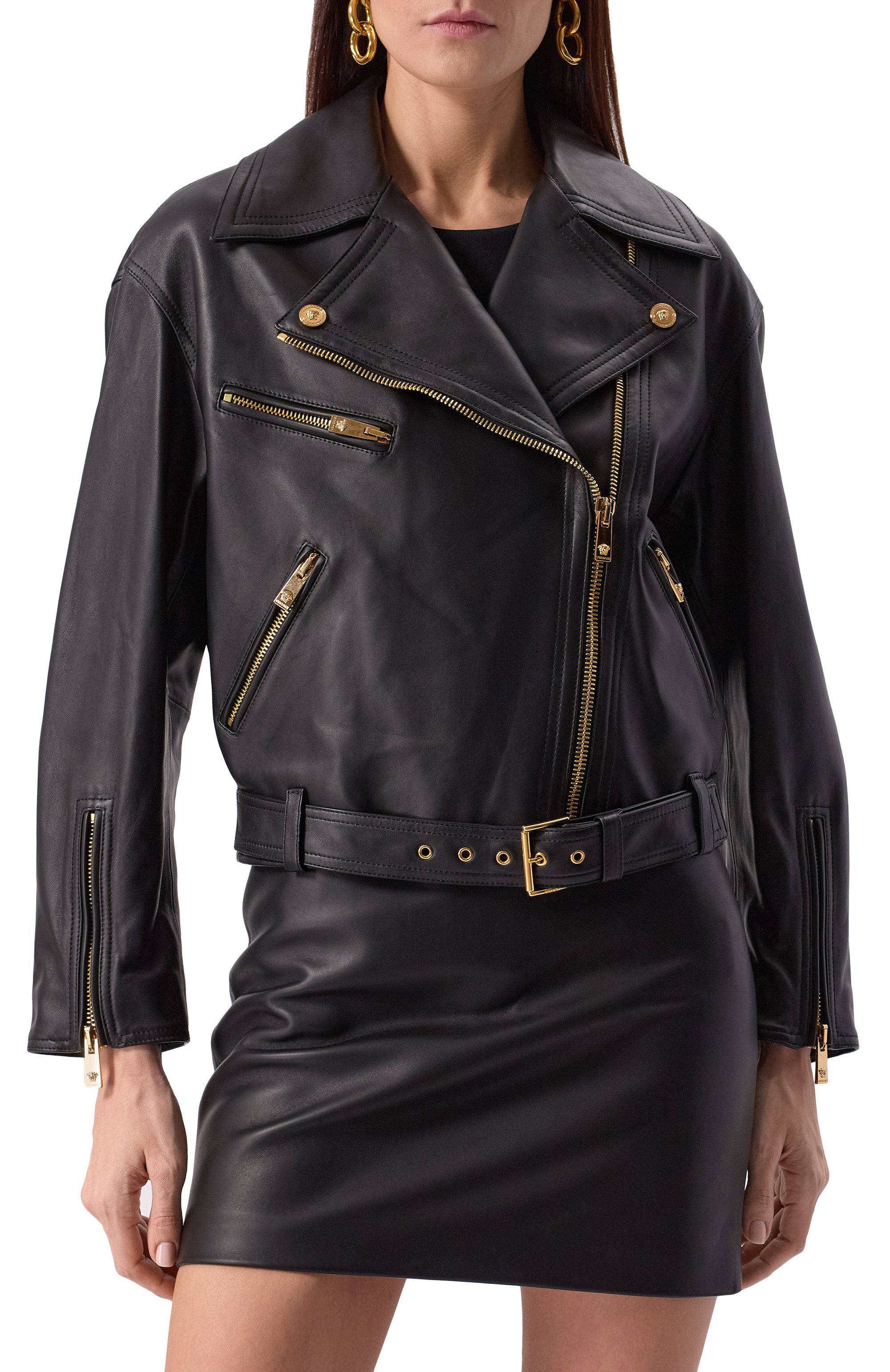 Кожаная куртка VERSACE, арт. 1010545/1A10118, фото 3
