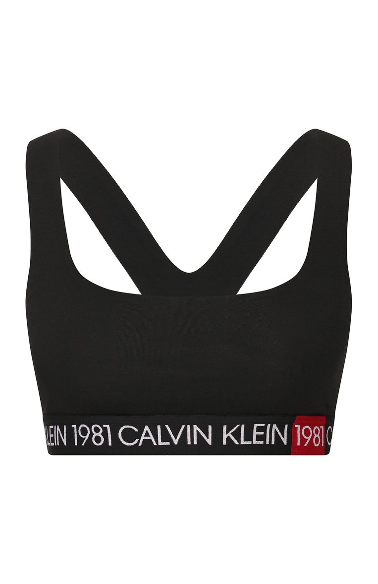Женский черный бра-топ CALVIN KLEIN купить в интернет-магазине ЦУМ, арт ...