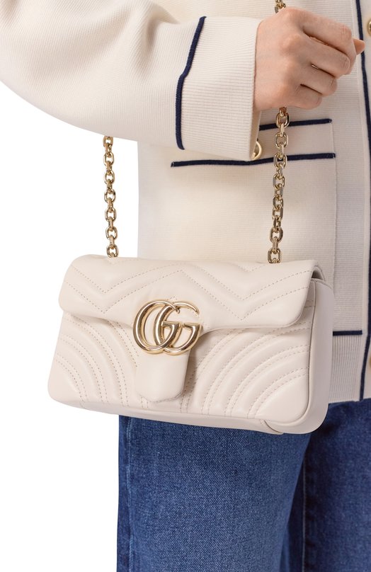 Сумка GG Marmont Gucci 837280/AAE38 Кремовый  837280/AAE38 Фото 2