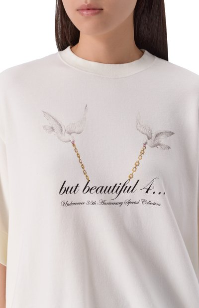 Хлопковый свитшот UNDERCOVER кремового цвета по цене 42250 руб., арт. UC2E1893-1, фото 5 Хлопковый свитшот UNDERCOVER, арт. UC2E1893-1, фото 5