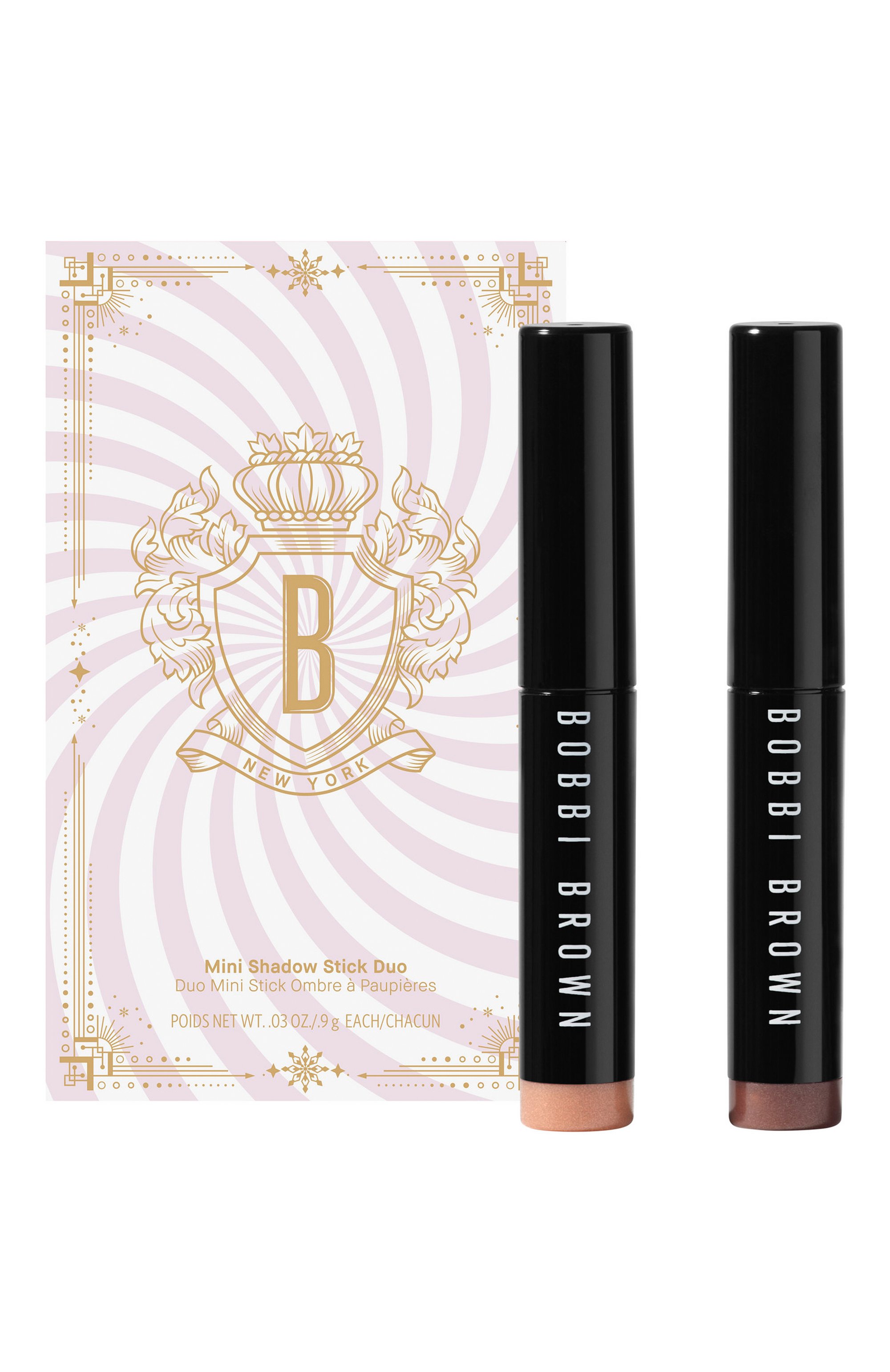 Набор long-wear cream shadow stick mini duo, golden pink/dusty mauve (2x0,9g) BOBBI BROWN, арт. H5HQ-Y5, фото 1