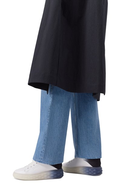 Кожаные кеды diamond maxi f ii JIMMY CHOO, арт. DIAM0ND MAXI/F II/BFA, фото 3